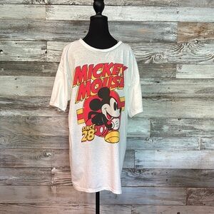 White Mickey Mouse Graphic T-Shirt